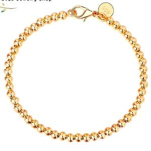Beaded Ball Rose Gold Bracelet 4mm
